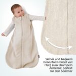 LaLoona Sommerschlafsack Mull ärmelslos – 0.5 TOG Babyschlafsack aus Bio-Baumwolle – Bild 4