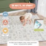 Krabbelmatte Baby 150x180cm faltbar – XPE-Schaumstoff rutschfest & schadstoffrei – Bild 3