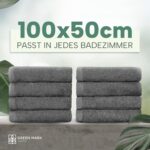 NatureMark 8er Handtuch-Set 50×100 cm – 100% Baumwolle, Premium Qualität für Bad & Spa – Bild 3
