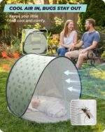 WEMOH Pop-Up Strandmuschel mit UPF 50+ – UV-Schutz Strandzelt für Babys & Kleinkinder – Bild 4