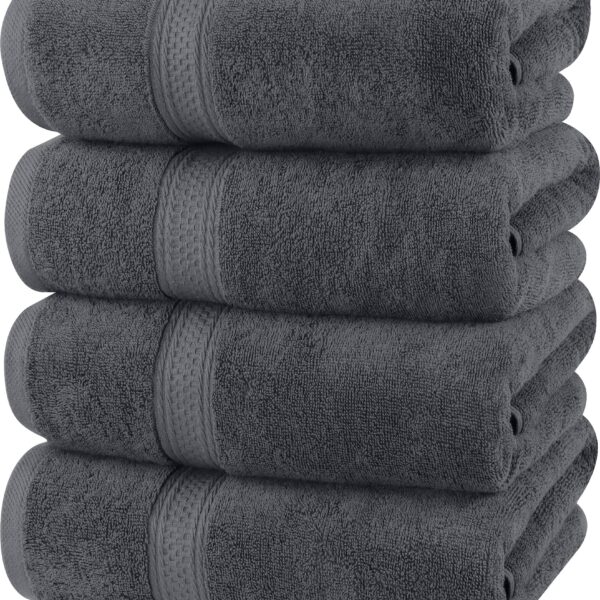 Utopia Towels 4er-Pack Badetücher 69x137 cm – Premium Baumwolle mit hoher Saugfähigkeit