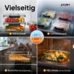 STOVY® Meal Prep Boxen Glas 5x 1040ml – Hochwertige Glasbehälter mit Deckel – Bild 6
