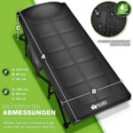 tillvex® Campingbett klappbar bis 280 kg – Feldbett mit Kopfpolster & Tragetasche – Bild 6