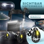 KESSER Aluminium-Rollator faltbar – leicht, höhenverstellbar & sicher für Senioren – Bild 6