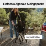 qeedo Johnny XL Campingstuhl 150 kg – Faltbar mit Kopfstütze & Getränkehalter – Bild 6