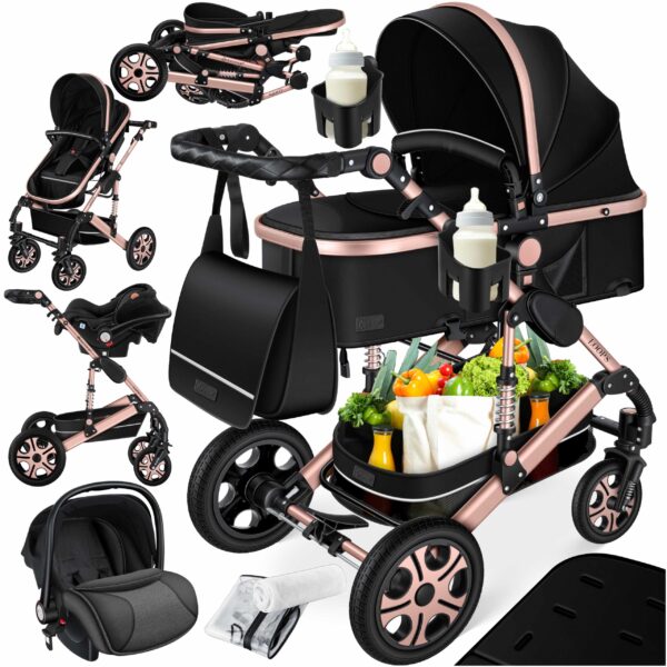 KESSER Loops 4 in 1 Kombikinderwagen – Komplettset von Geburt bis Kleinkindalter