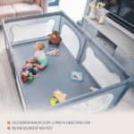 LIONELO Willow Kinderlaufstall 127x187x68cm – Sicherer Spielbereich ab Geburt bis 48 Monate – Bild 4