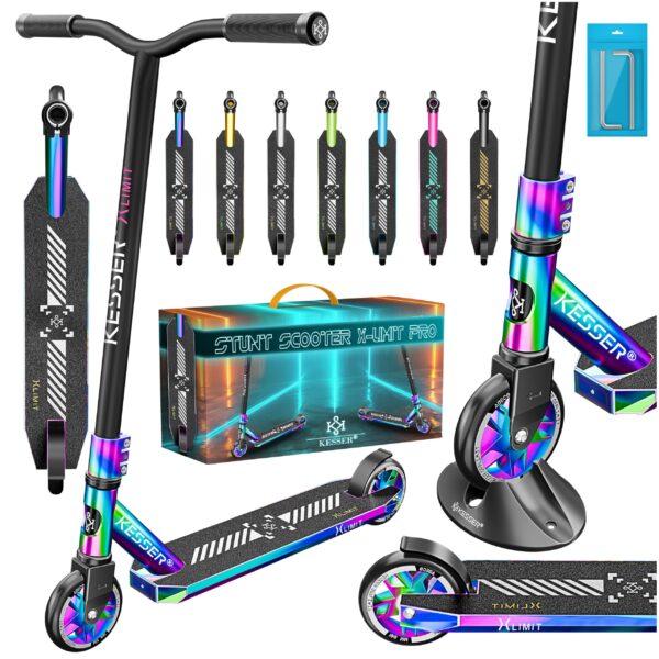 KESSER Stunt Scooter X-Limit-Pro 110mm – Trick Roller mit 360° Lenkung für Kinder & Erwachsene