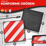 GEARLINE 3-in-1 Warntafel für Italien, Spanien & Portugal – Fahrradträger Warnschild mit Spanngurten – Bild 2