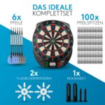 DartPro Elektronische Dartscheibe Profi – 65 Spiele, 8 Spieler, Kabellos & LED-Display – Bild 2