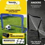 Racetex 2er Fussballtor Set für Kinder – Transportable Fussballtore mit Glasfaserstangen – Bild 3