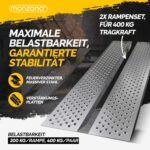 MONZANA 2er-Set Auffahrrampen 400 kg – Robuste Stahl-Laderampen für PKW & Anhänger – Bild 2