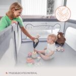 LIONELO Willow Kinderlaufstall 127x187x68cm – Sicherer Spielbereich ab Geburt bis 48 Monate – Bild 2