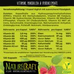 NatureCraft Vegan All-in-One – Multivitamin-Komplex mit 12 essentiellen Nährstoffen, 120 Kapseln – Bild 3