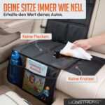 LIONSTRONG Kindersitzunterlage ISOFIX-geeignet – Autositzschoner Schwarz 2er-Set – Bild 2