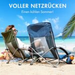 Portal Campingstuhl 2er Set – Faltbar mit Getränkehalter bis 180 kg Tragkraft – Bild 4