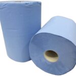 2x Putzrolle Blau 2-lagig 500 Blatt – Saugstarke Reinigungstücher für Gewerbe