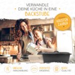 KRUSTENZAUBER Brotbackform 28cm mit Deckel & Gärkorb – Gusseisen Brottopf – Bild 2