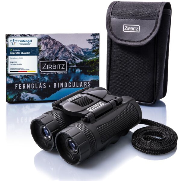 ZIRBITZ HD Fernglas 8x25 – Kompaktes Taschenfernglas für Wandern & Vogelbeobachtung