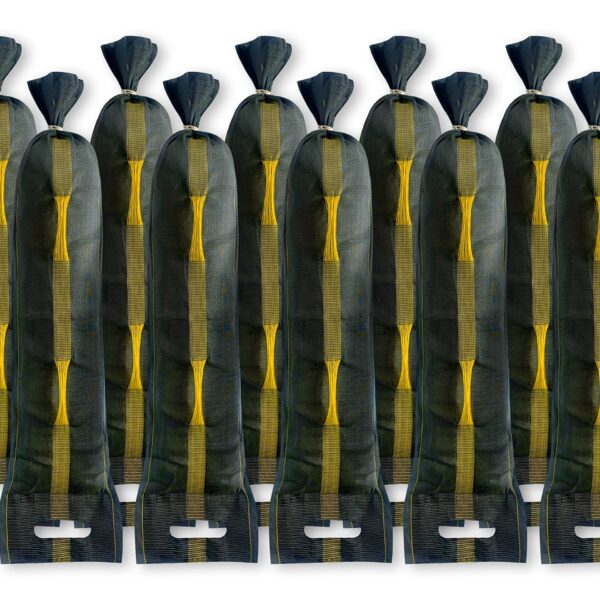 Folienkönig Premium Sandsäcke 25x100cm – Hochwasserschutz 10er Set mit Zugband