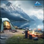 LINUMA® Faltstuhl Schwarz mit Getränkehalter – Leichter Campingstuhl für Outdoor & Garten – Bild 2