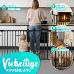 KIDUKU Kaminschutzgitter 310 cm mit Tür – Metallschutzgitter faltbar für sicheren Kinderschutz – Bild 6