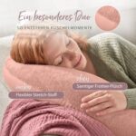 Theraline Plüschmond Stillkissen 135 cm – Ergonomisches Kopf- & Nackenkissen mit Perlenfüllung – Bild 4