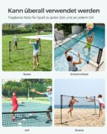 SONGMICS Badmintonnetz 300–500 cm, höhenverstellbar 90–155 cm – Tragbares Multisport-Set – Bild 5