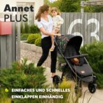 Lionelo Annet Plus Kinderwagen – Buggy ab Geburt bis 22 kg mit Liegefunktion & XXL-Verdeck – Bild 7