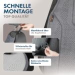 WALSER Nubo Premium Sitzauflage Anthrazit – Alcantara-Look Autositzschoner für PKW – Bild 4