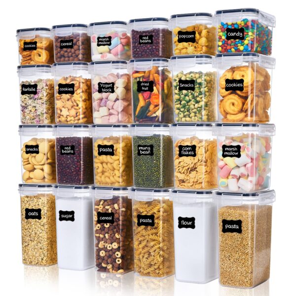 Vtopmart 24er Vorratsdosen-Set mit luftdichten Deckeln – BPA-frei & stapelbar