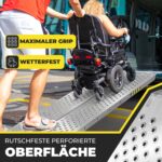 MASKO® 2er Set Auffahrrampe Verzinkter Stahl – 400 kg Tragkraft für PKW & Anhänger – Bild 5