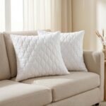Utopia Bedding Kopfkissen 80x80 cm 2er Set – Gesteppte Mikrofaser Zierkissen Weiss – Bild 8