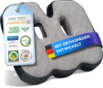 Healthfix® Orthopädisches Sitzkissen Medium – Ergonomischer Sitzkomfort mit Memory Foam für Büro & Homeoffice