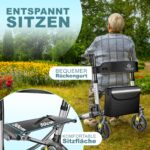 KESSER Aluminium-Rollator faltbar – leicht, höhenverstellbar & sicher für Senioren – Bild 4