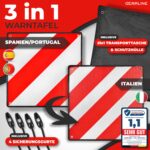 GEARLINE 3-in-1 Warntafel für Italien, Spanien & Portugal – Fahrradträger Warnschild mit Spanngurten – Bild 3