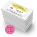 WeddingTree 60x Handfächer Hochzeit Weiß – Papierfächer mit Kunststoffgriff für Events – Bild 4