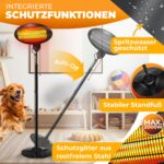 KESSER Infrarot Wickeltischstrahler 2000W – Heizstrahler mit Kippsicherung & Wandmontage – Bild 4