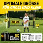 Racetex Fussballtor für Garten – Anti-Rost Metalltor mit Polsterung & Erdanker – Bild 6