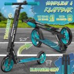 RE:SPORT Cityroller höhenverstellbar & klappbar bis 100 kg – Tretroller mit Klingel für Kinder & Erwachsene – Bild 2