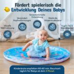 NouBaby® Wassermatte Baby XXL – BPA-frei Spielmatte für Bauchzeit ab 3 Monaten – Bild 3