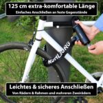 KOHLBURG Kettenschloss 125 cm mit 8,3 mm Spezialstahl – Sold Secure Gold zertifiziertes Fahrradschloss – Bild 4