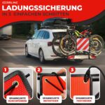 GEARLINE 3-in-1 Warntafel für Italien, Spanien & Portugal – Fahrradträger Warnschild mit Spanngurten – Bild 5