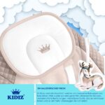 KIDIZ® Babywippe mit 5 Geschwindigkeiten & Naturgeräusche – Faltbar, Sicher & Beige – Bild 6
