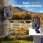 MAXDONE Wildkamera 4K 64MP mit App-Steuerung – Wildtierkamera mit Nachtsicht & 6000mAh Akku – Bild 7