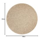 the carpet Kansas Outdoor Teppich Rund 120 cm – Wetterfest im Jute-Look für Balkon & Wohnzimmer – Bild 2