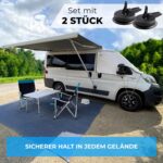 Graft Markisenfusshalter 2er Set – Universale Saugnapf-Befestigung für Wohnmobil & Camper – Bild 2