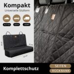 AMZPET Hunde-Autositzbezug 122 cm – Wasserfest & Kratzfest für sicheren Rücksitzschutz – Bild 3