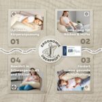 sei Design XXL Stillkissen 190x35 cm – Ergonomisches Schwangerschafts- & Seitenschläferkissen – Bild 5
