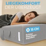 ELONEO Klappmatratze 75x195 cm – 15 cm Schaumstoff, waschbar, faltbar für Gäste & Reisen – Bild 5